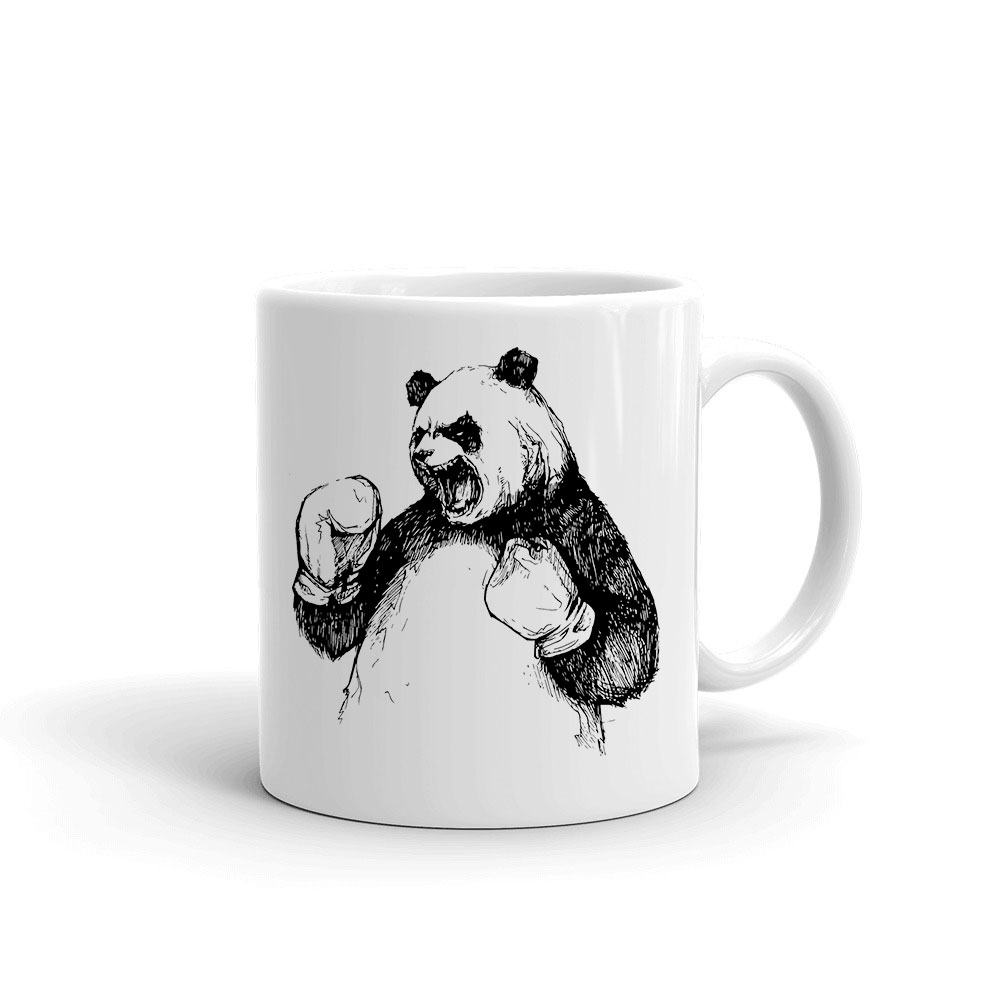 boxoló panda Bögre