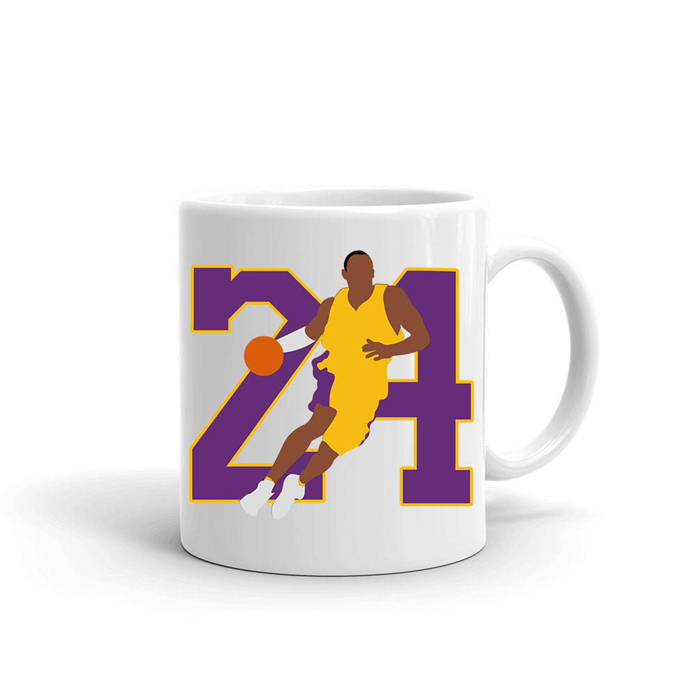 kobe bryant 24 nba kosár kosaras lakers Bögre