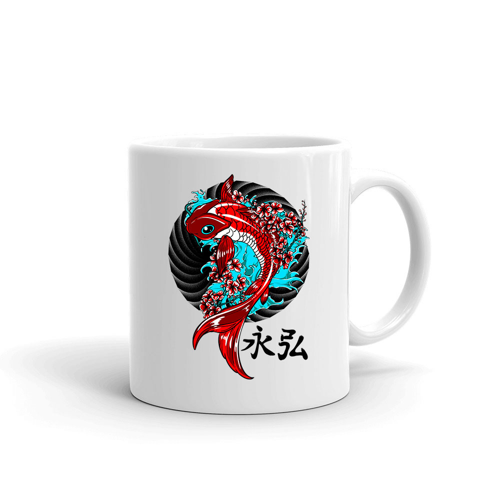 japán koi hal koi fish Bögre