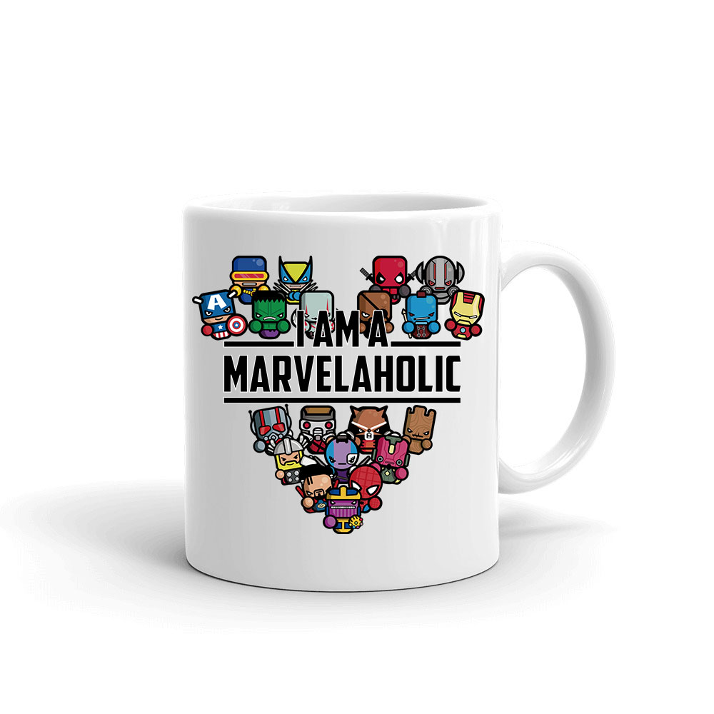marvel avengers bosszállók pókember hulk thir vasember groot rocket raccoon galaxis őrzői Bögre