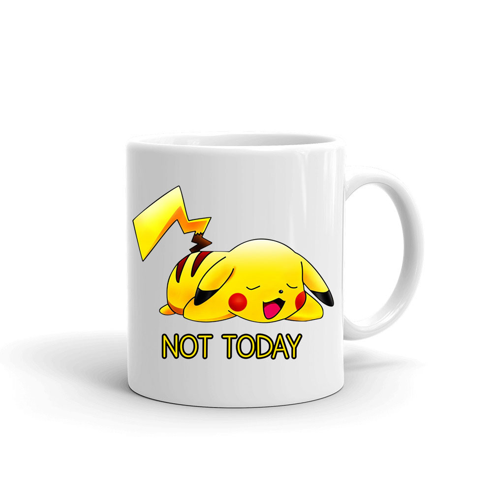 not today pikachu pokemon Bögre