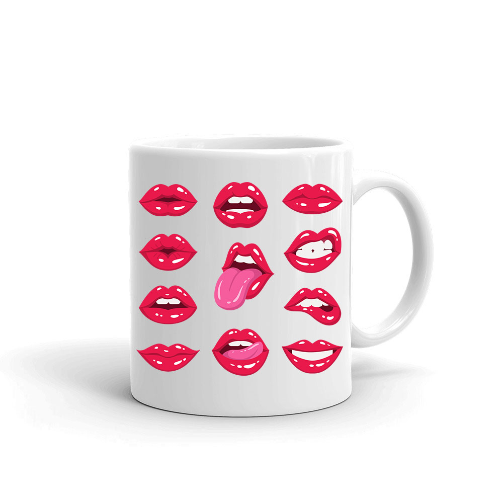 lips ajak ajkak száj nyelv Bögre