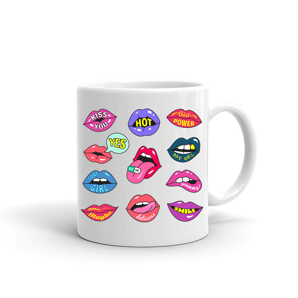 lips ajak ajkak száj  Bögre
