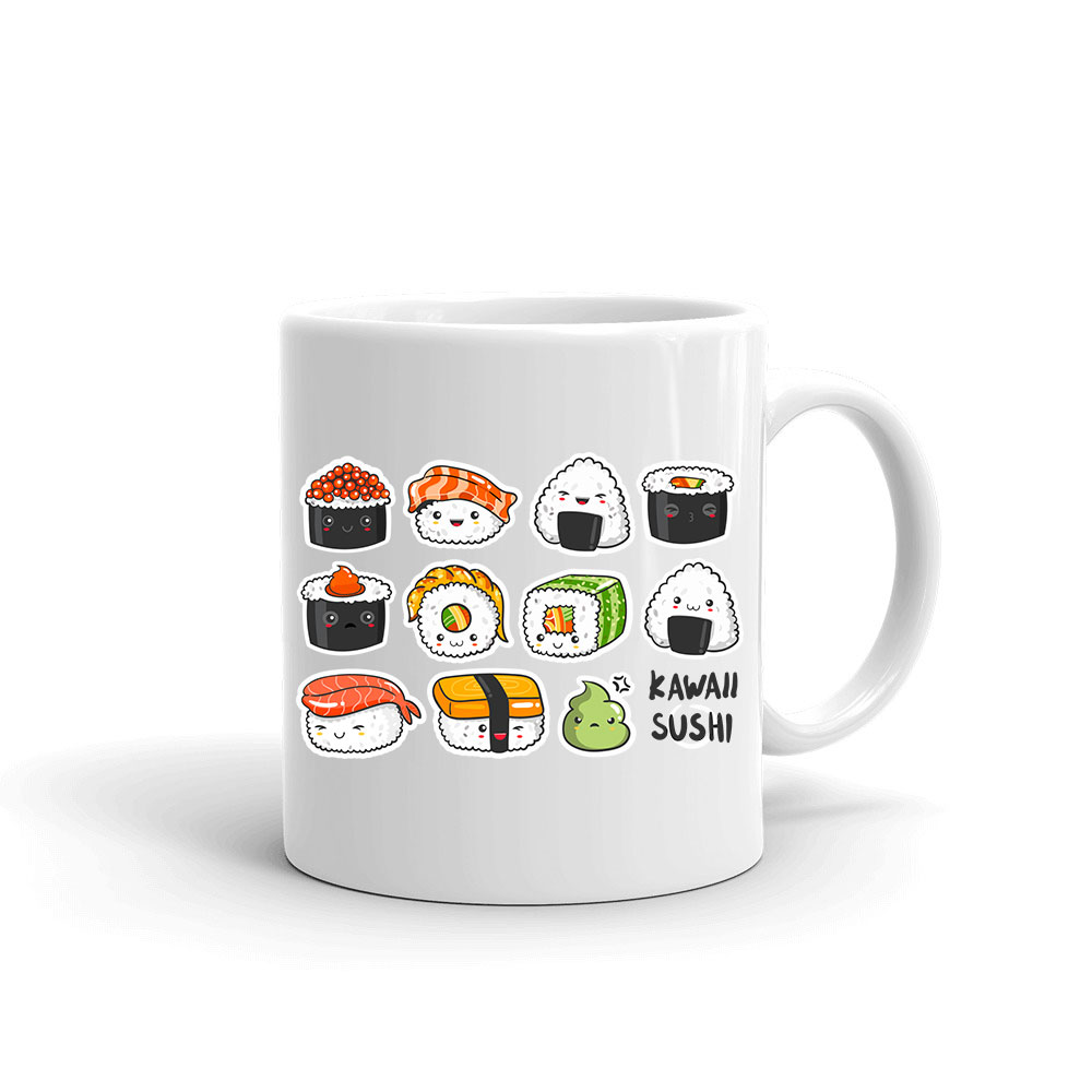 szusi sushi kawaii Bögre