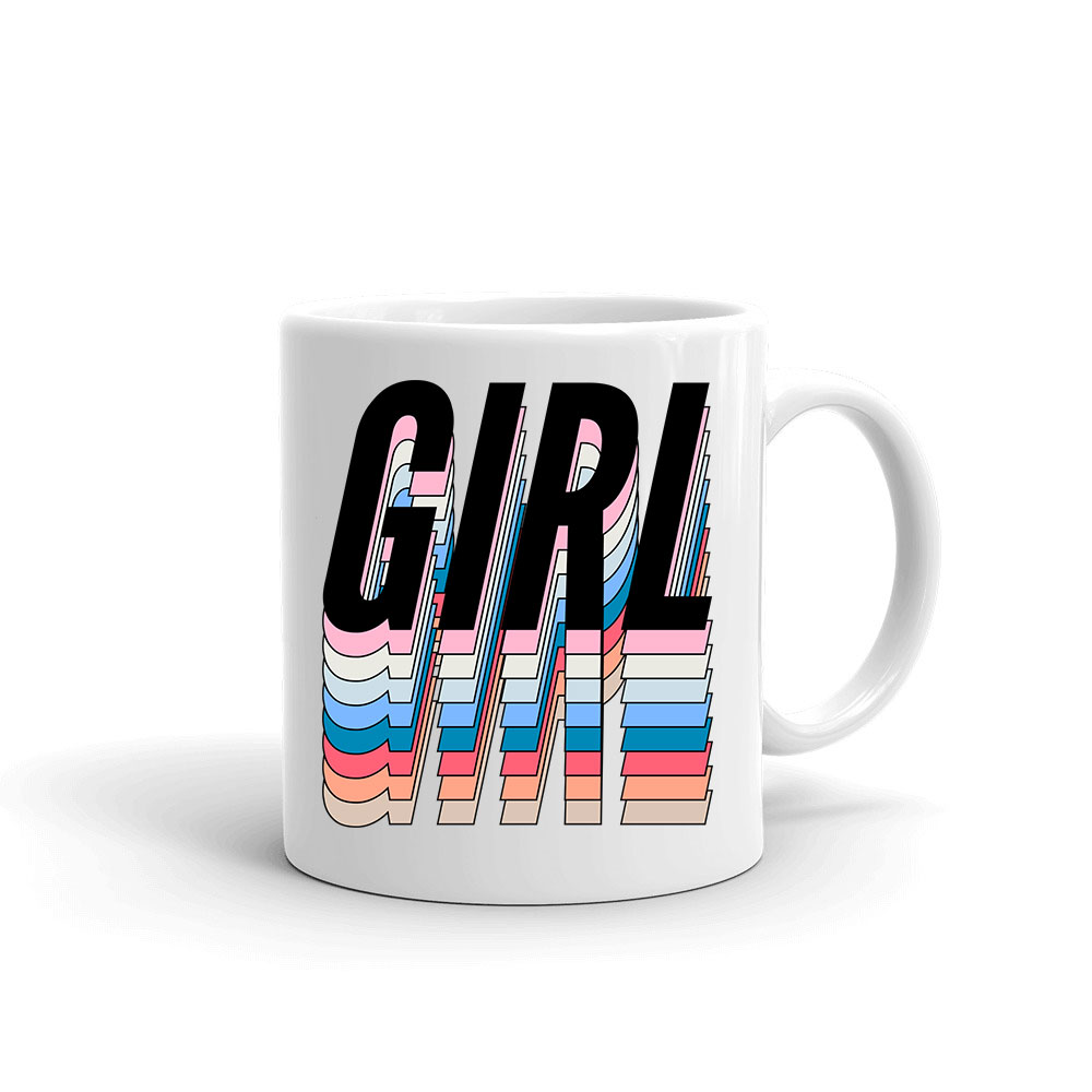 GIRL girl power grl pwr Bögre