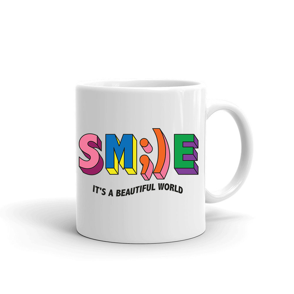 Smile mosolyogj its a beautiful world Bögre