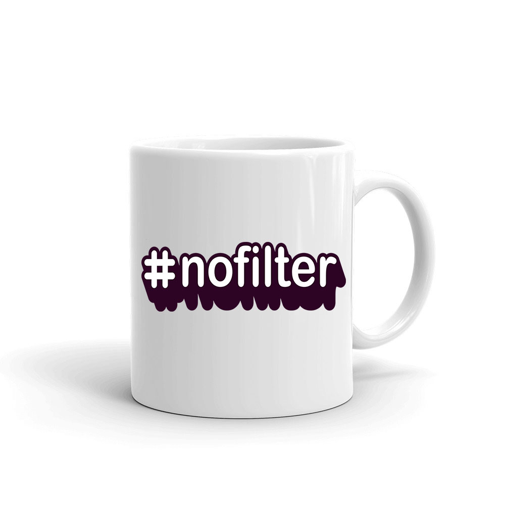 nofilter hashtag hessteg Bögre