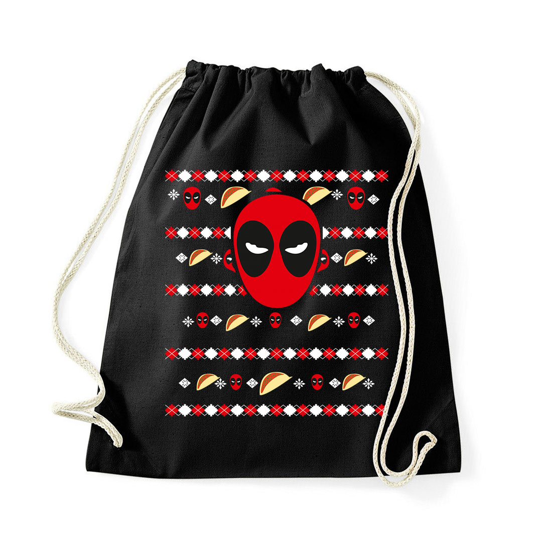 deadpool karácsony ronda pulcsi Fekete Tornazsák