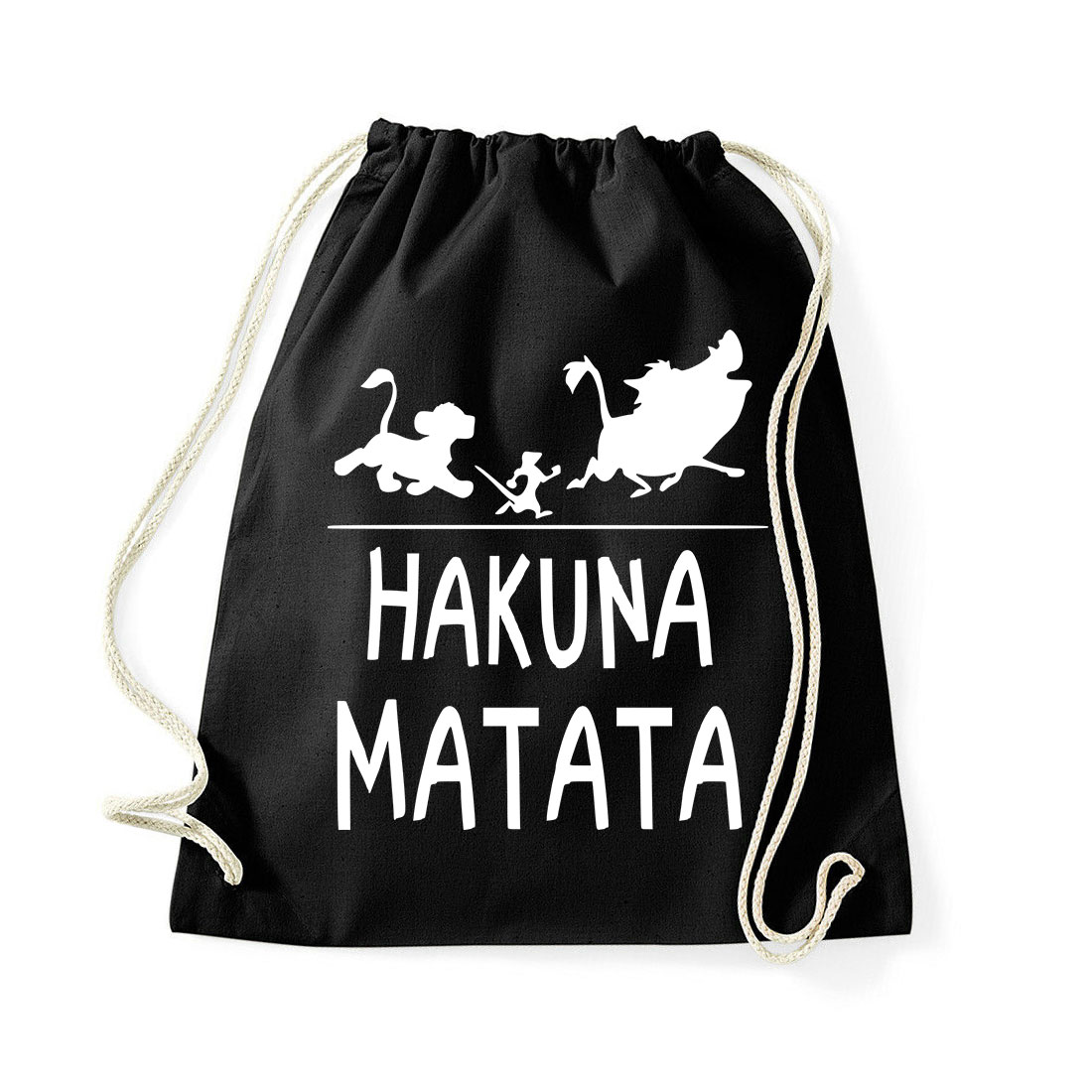 hakuna matata oroszlánkirály Fekete Tornazsák