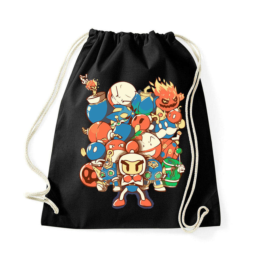 bomberman mario voltorb pokemon Fekete Tornazsák