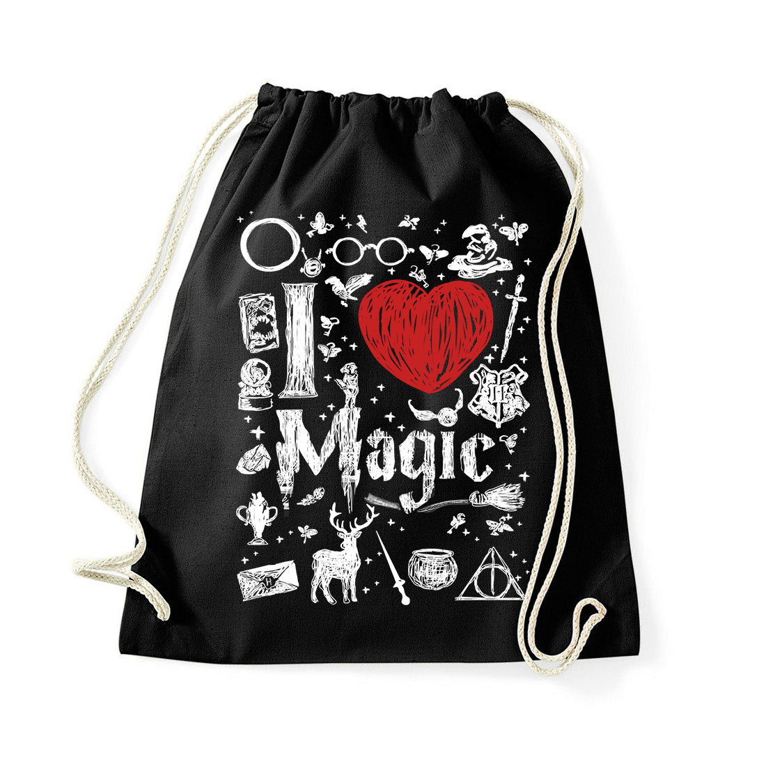 Harry Potter Magic patronus Fekete Tornazsák