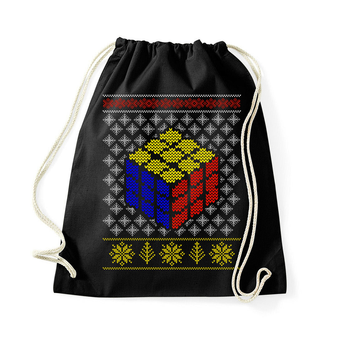 Rubik kocka karácsony ronda pulcsi Fekete Tornazsák