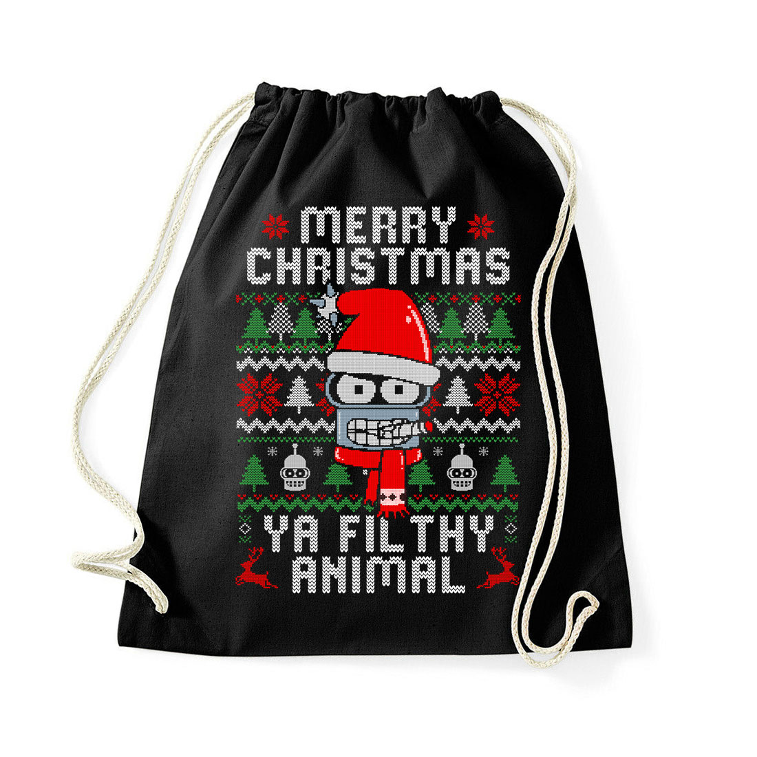 futurama christmas karácsony Fekete Tornazsák