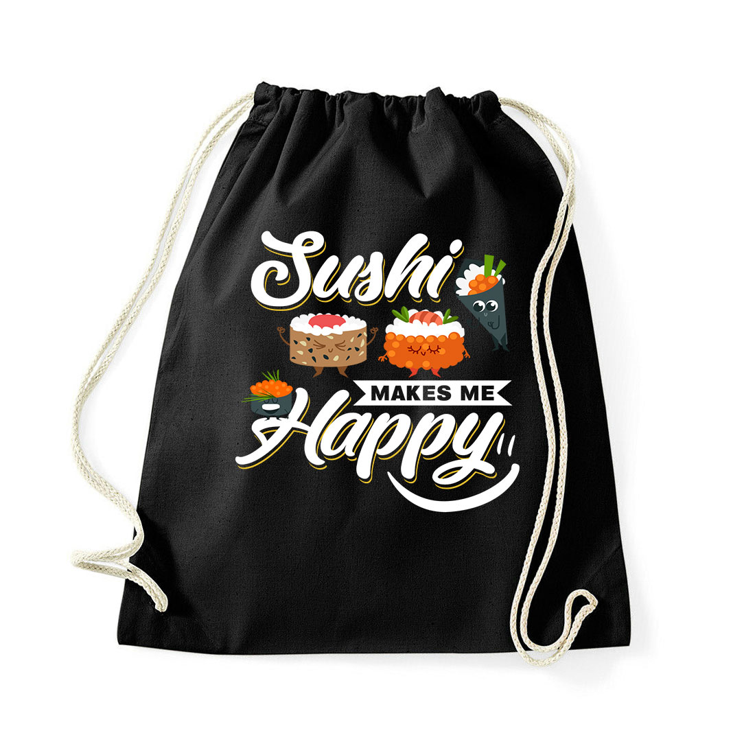 Szusi sushi Fekete Tornazsák