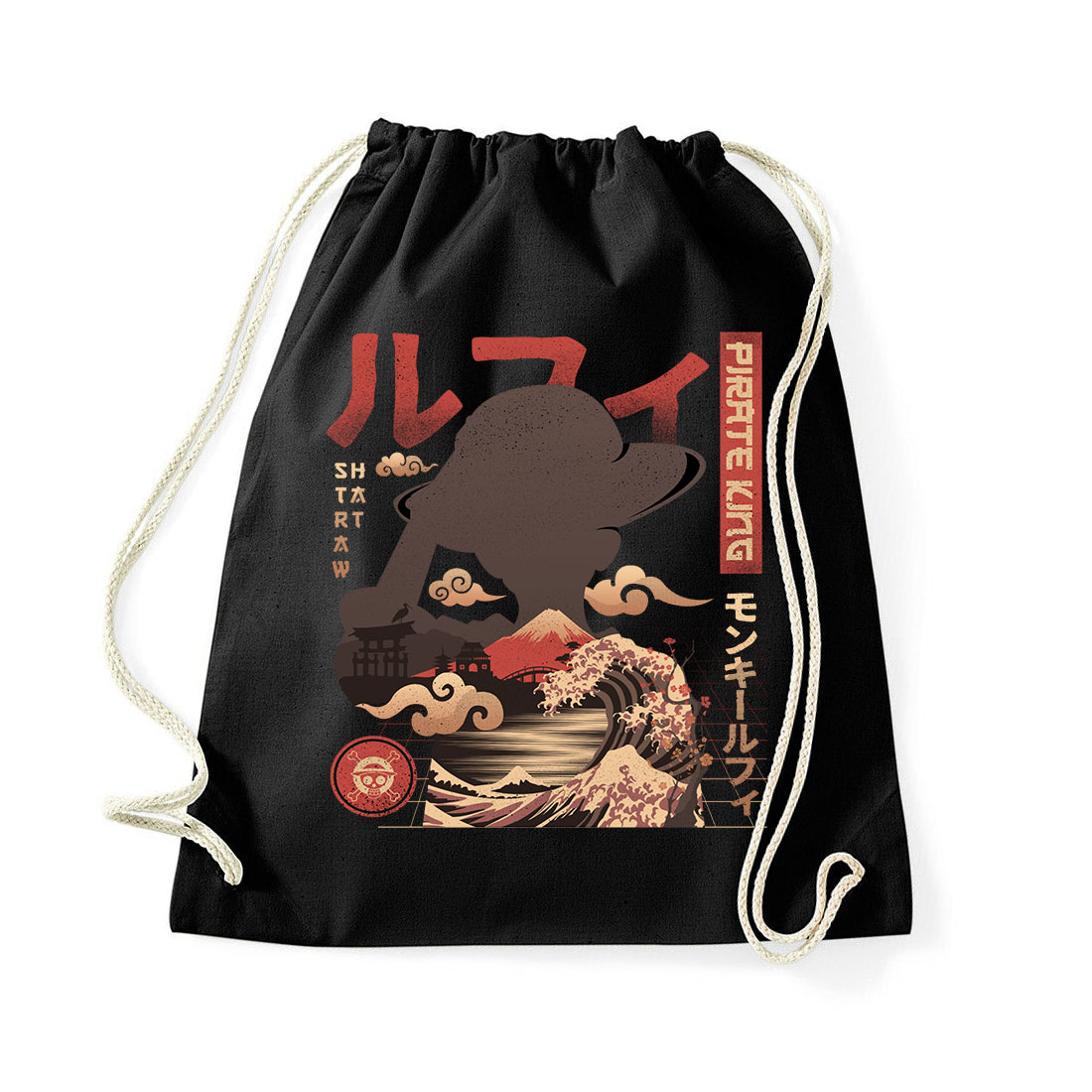 one piece pirate king monkey d  Fekete Tornazsák