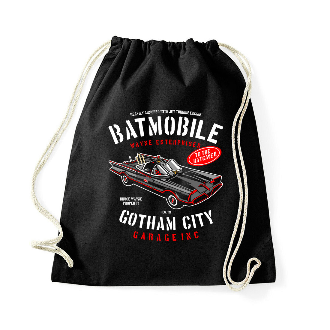 batman batmobile Fekete Tornazsák