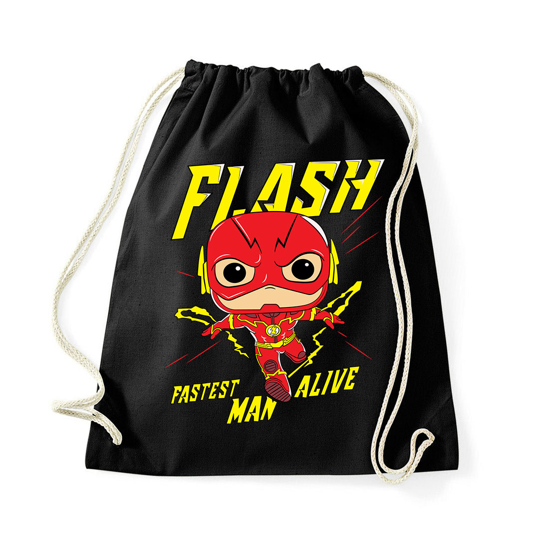 chibi flash Fekete Tornazsák