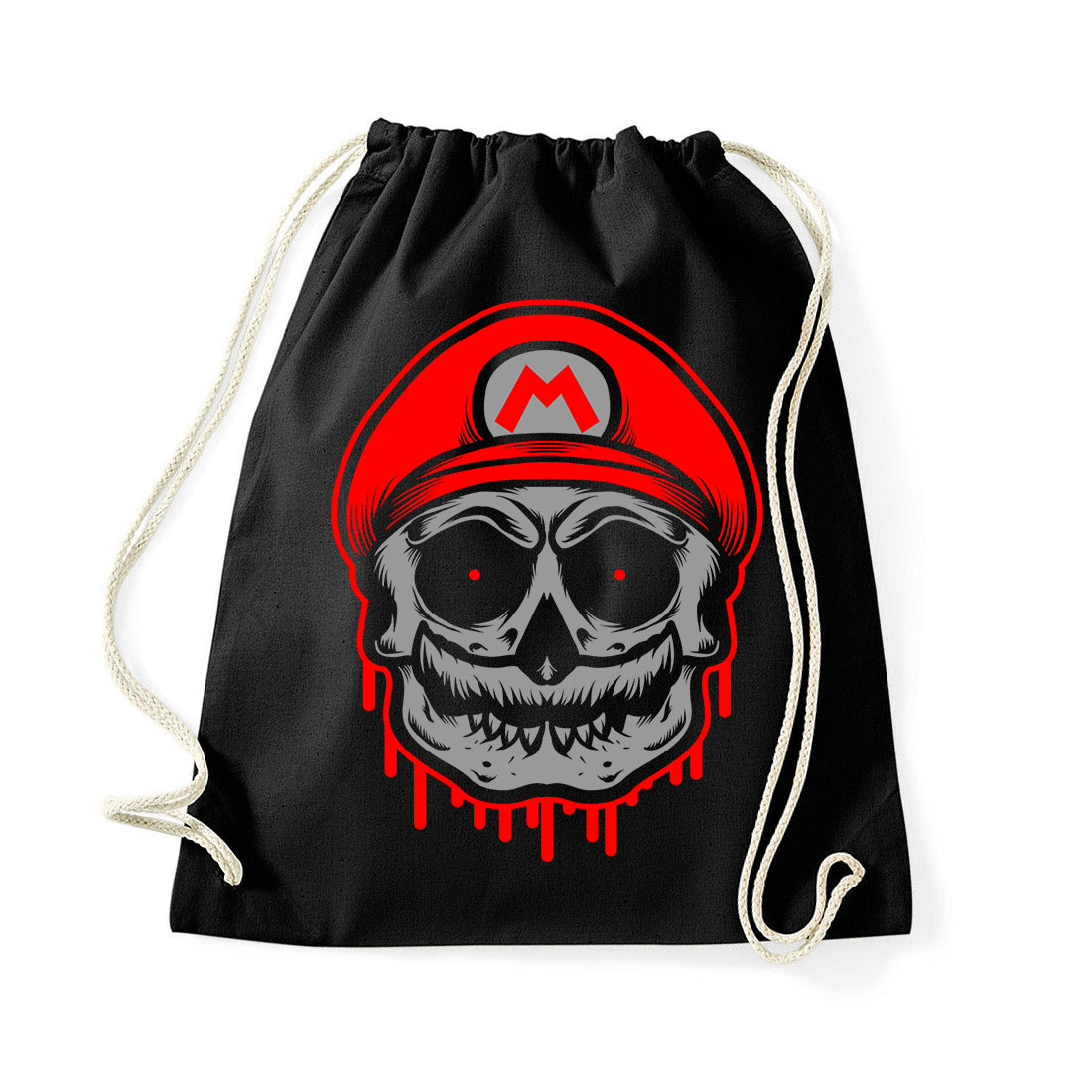super mario koponya Fekete Tornazsák