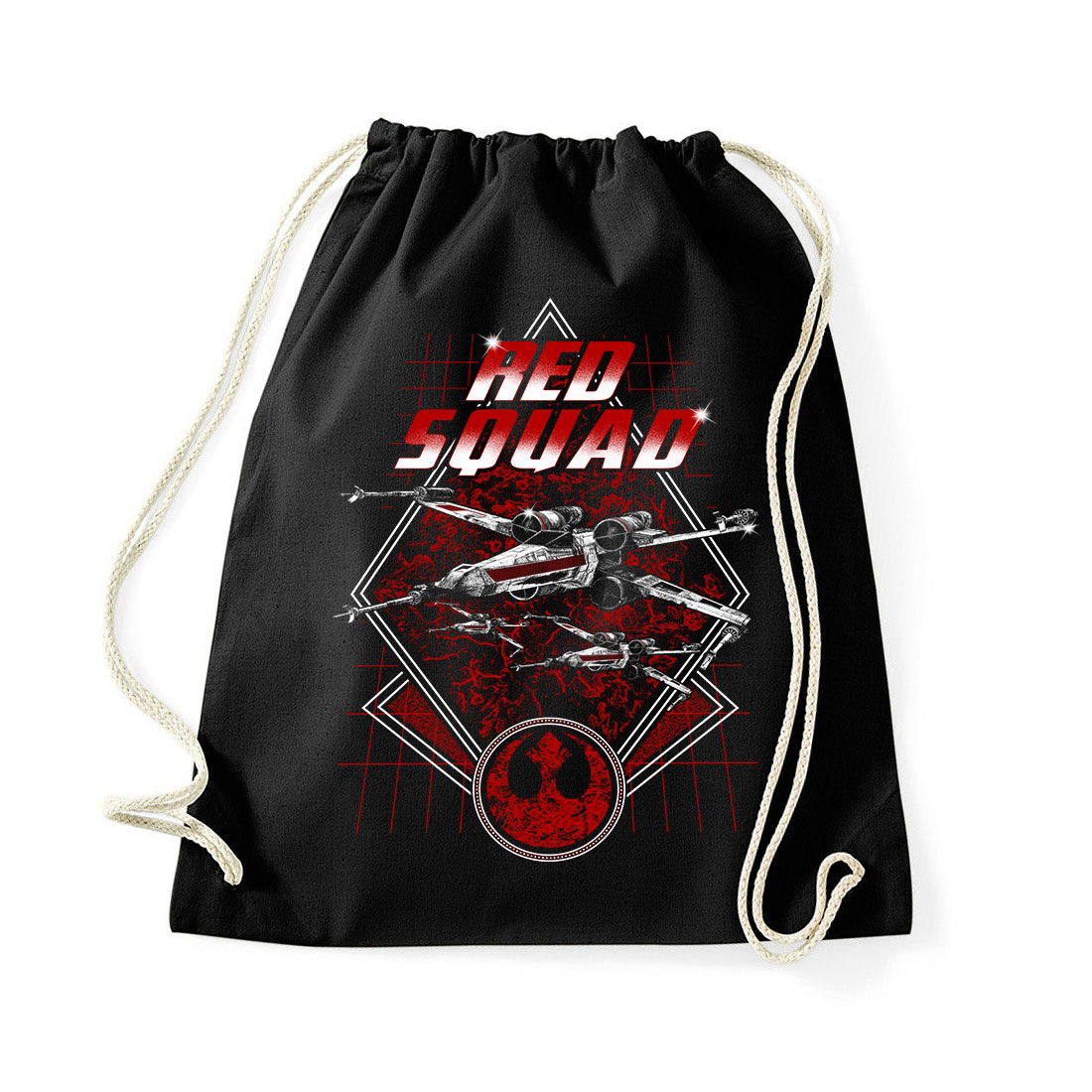star wars red squad x-szárnyú Fekete Tornazsák