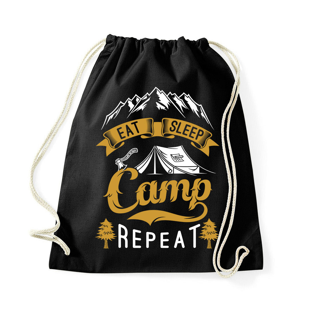 camping kemping túrázás Fekete Tornazsák