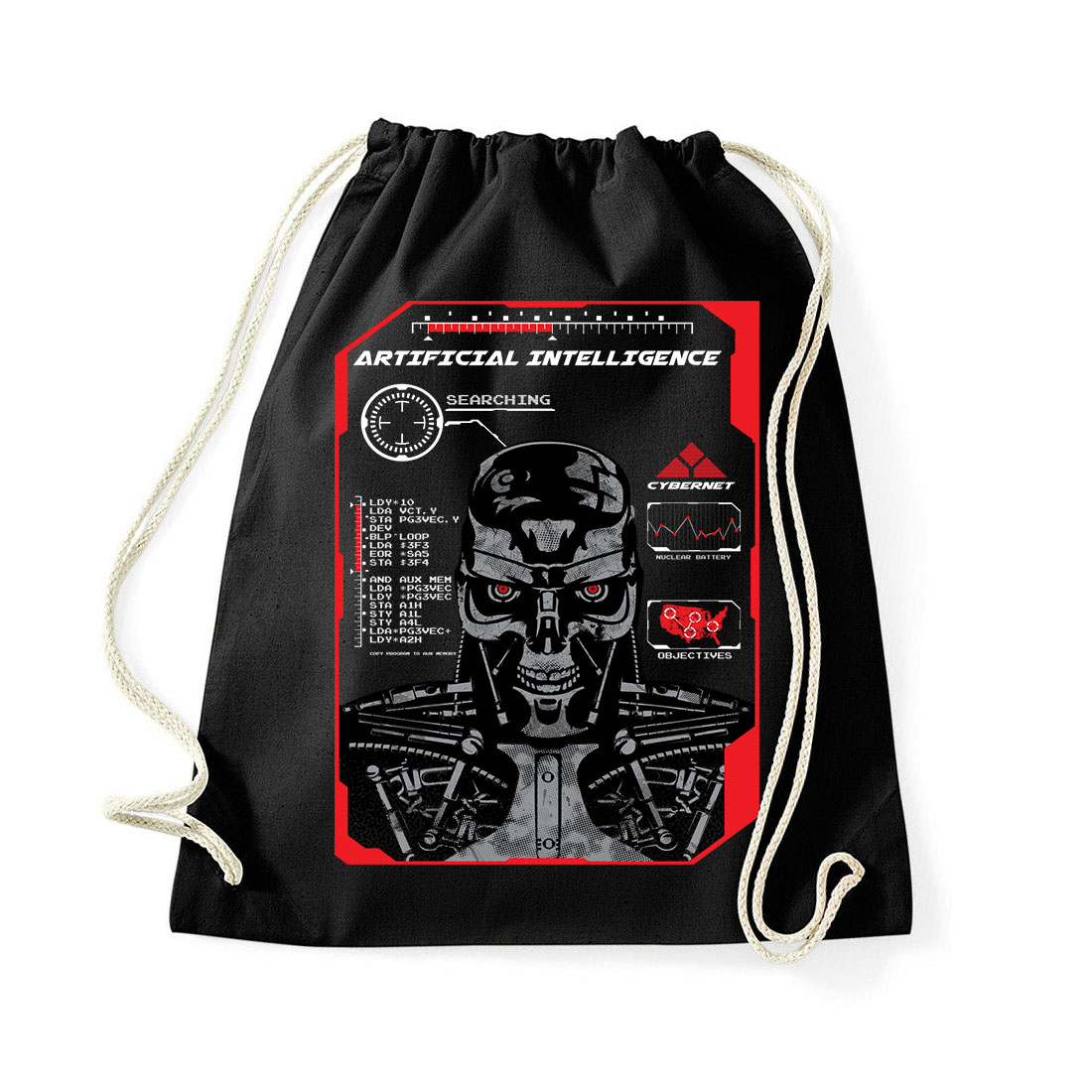 terminator skynet t800 Fekete Tornazsák