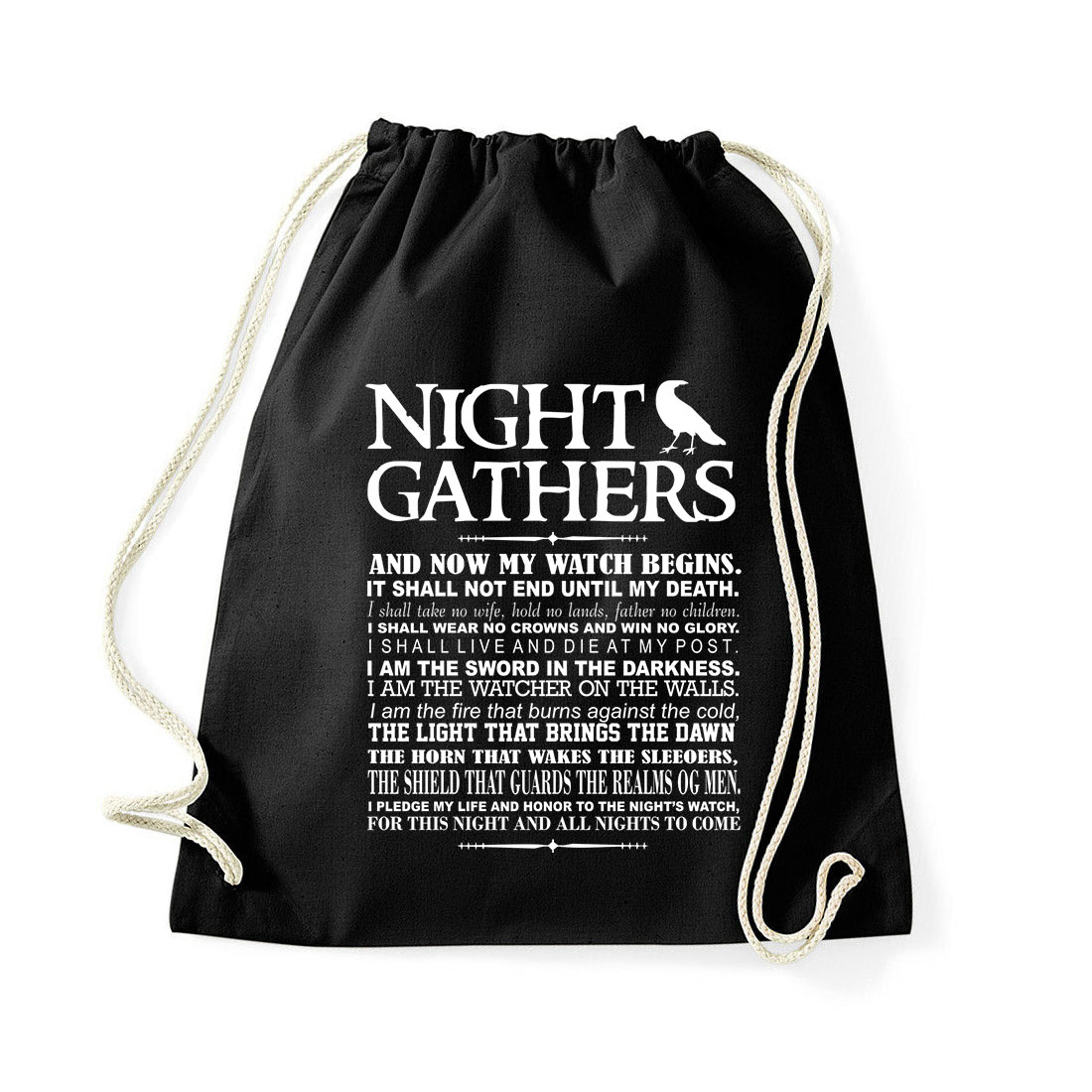 Game Of Thrones Trónok Harca Nights Watch Fekete Tornazsák