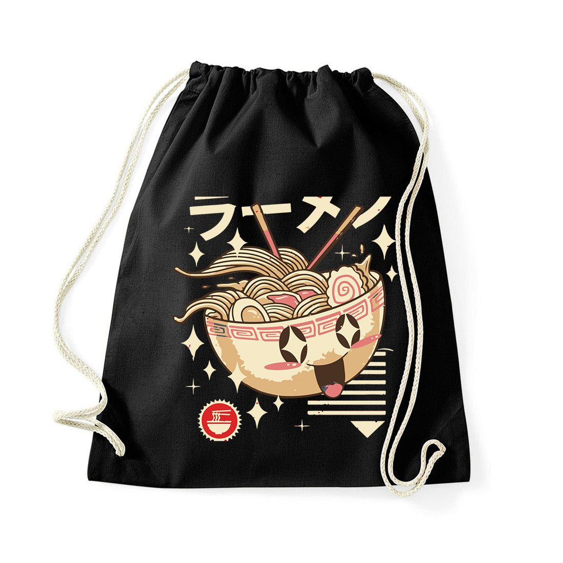 japán ramen Fekete Tornazsák