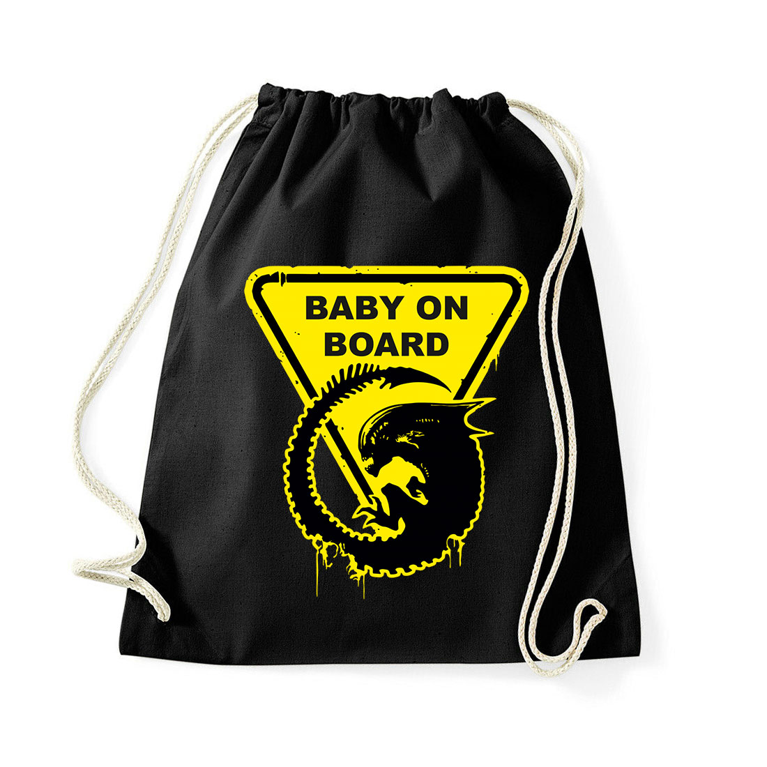 alien baby on board Fekete Tornazsák