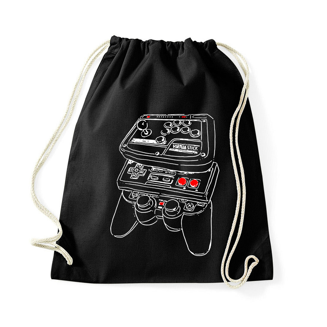 gamer joystick sega Fekete Tornazsák