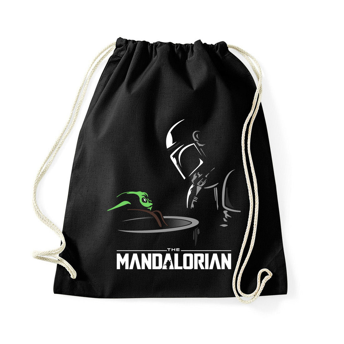 a mandalorian baba yoda baby yoda Fekete Tornazsák