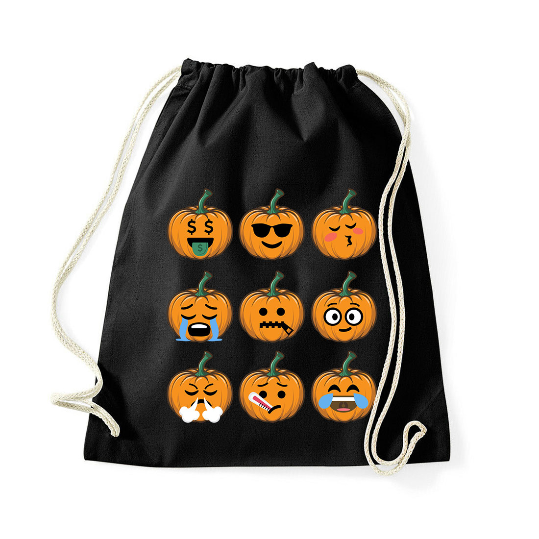 emoji tök halloween Fekete Tornazsák