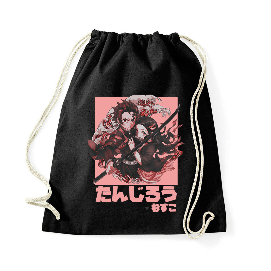 demon slayer tanjiro nezuko Fekete Tornazsák