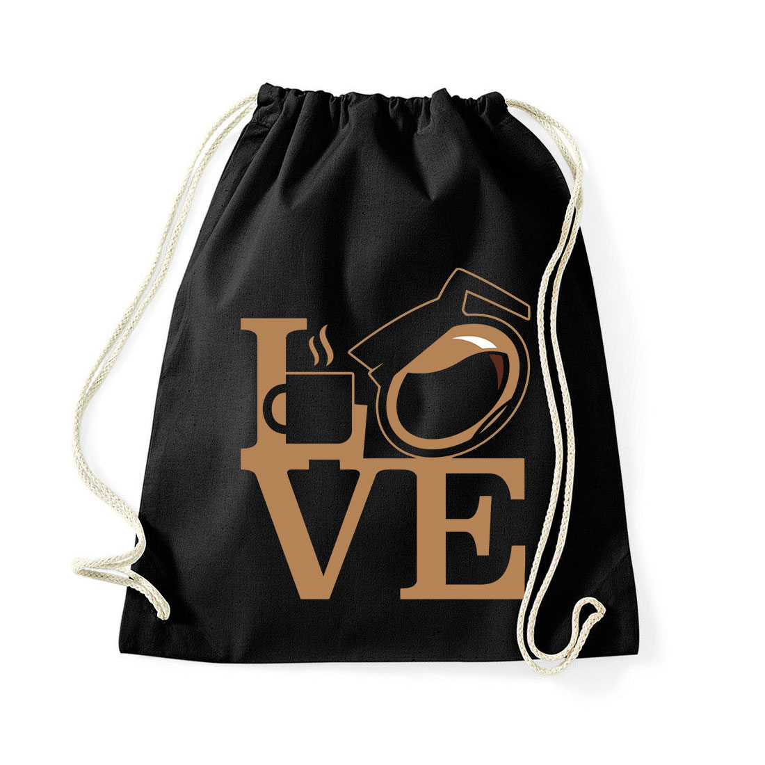 coffee love kávé  Fekete Tornazsák