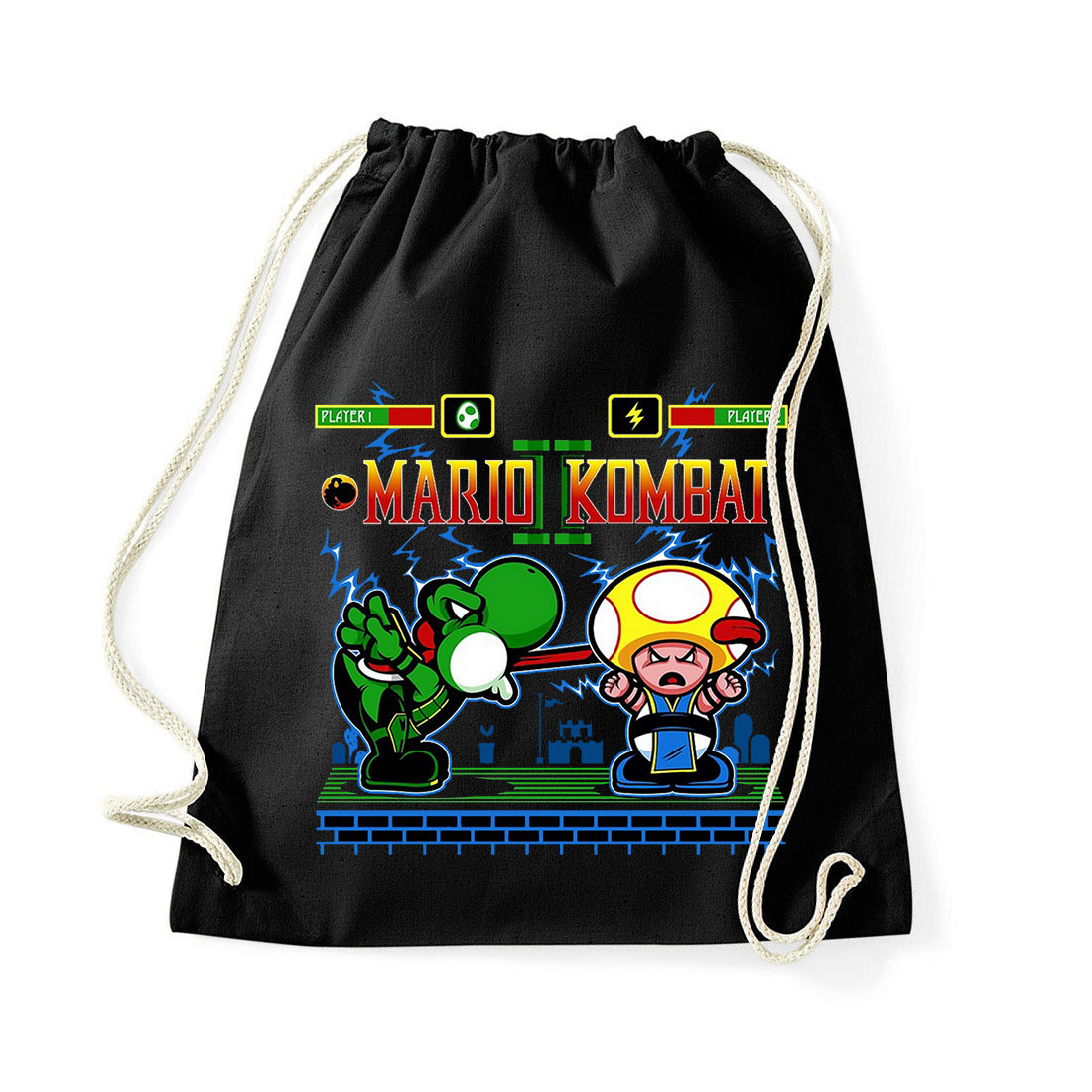 super mario Fekete Tornazsák