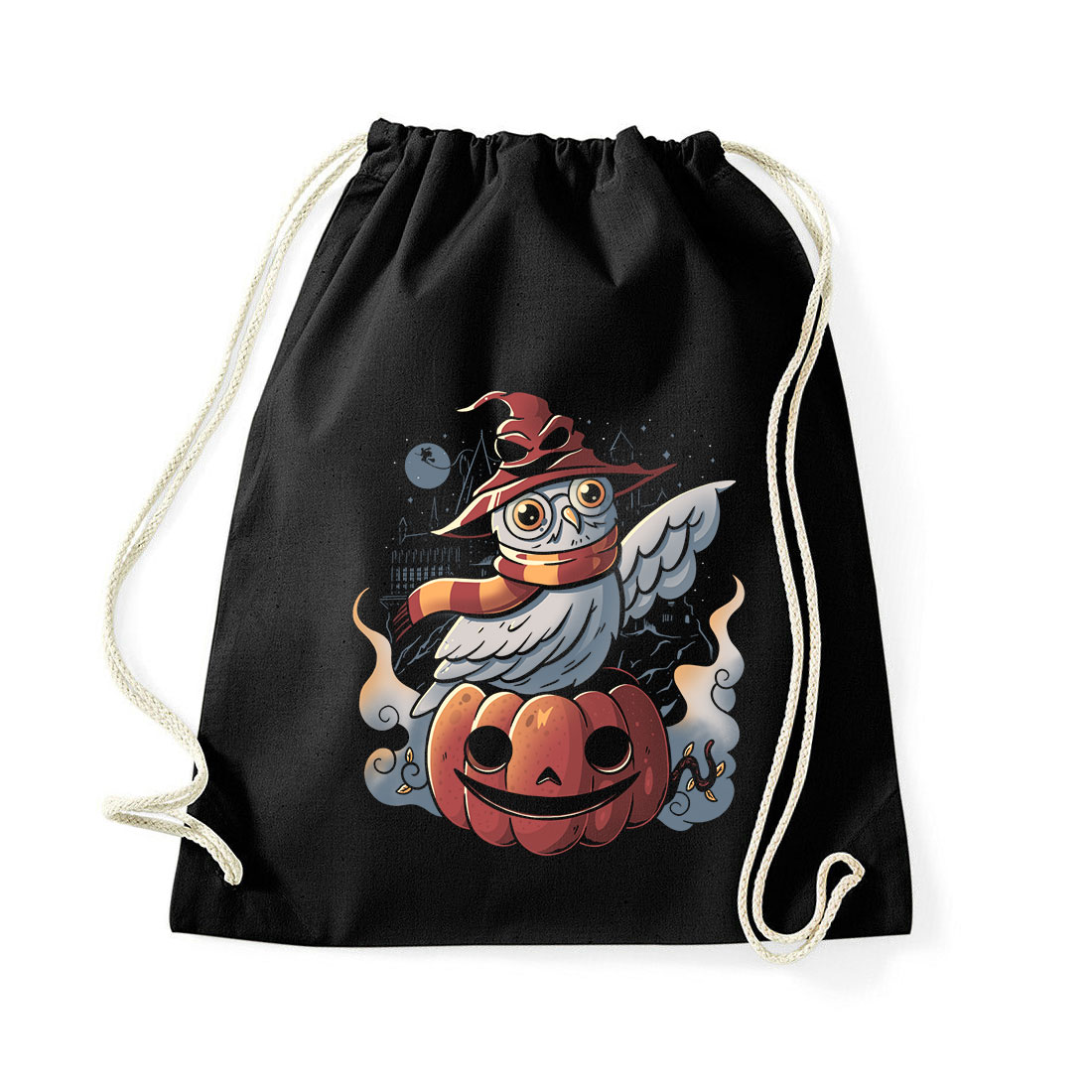 halloween hedvig bagoly Fekete Tornazsák
