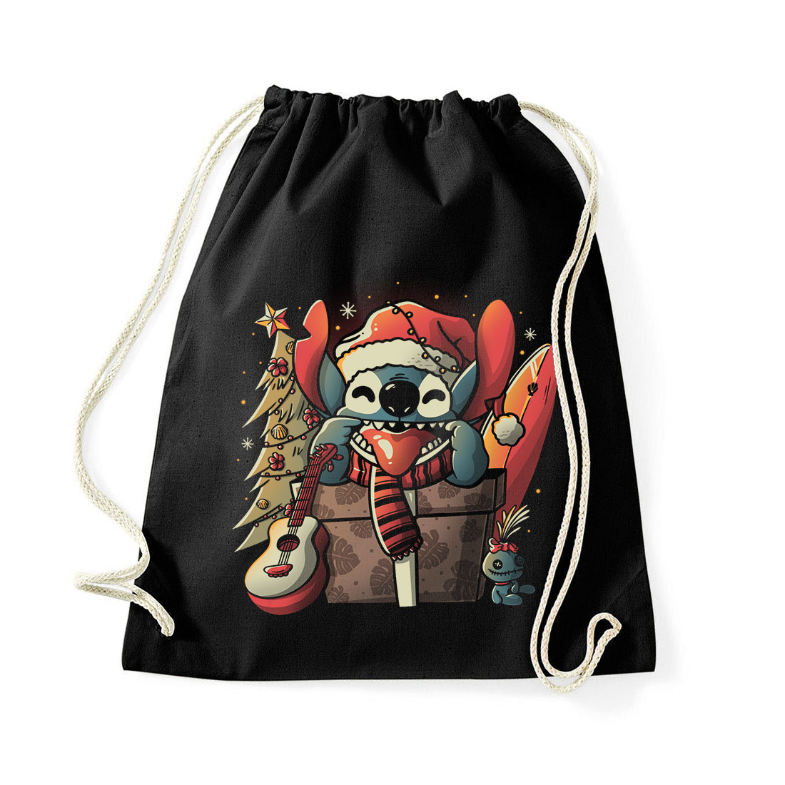 stitch karácsony ronda pulcsi Fekete Tornazsák