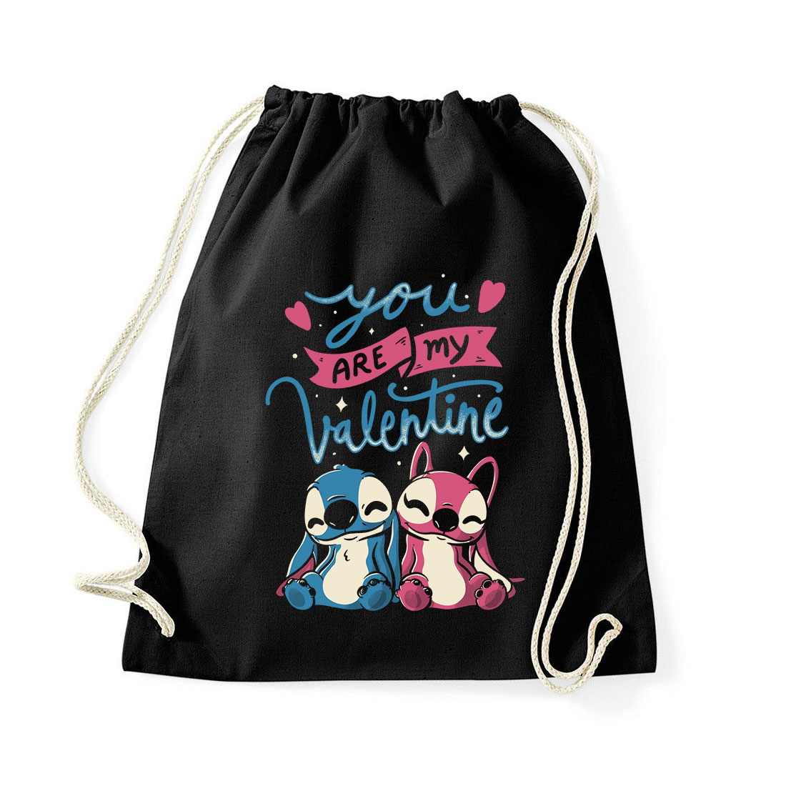 stitch valentin nap Fekete Tornazsák