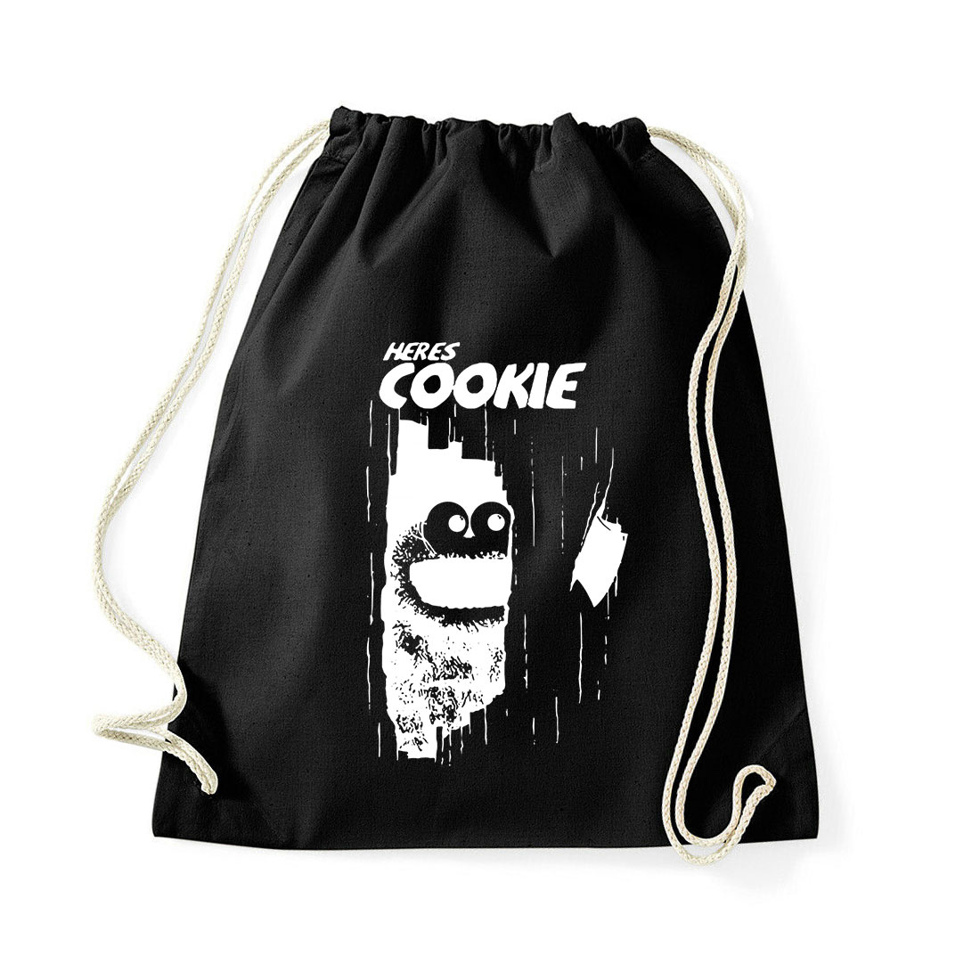 sütiszörny süti cookie Fekete Tornazsák