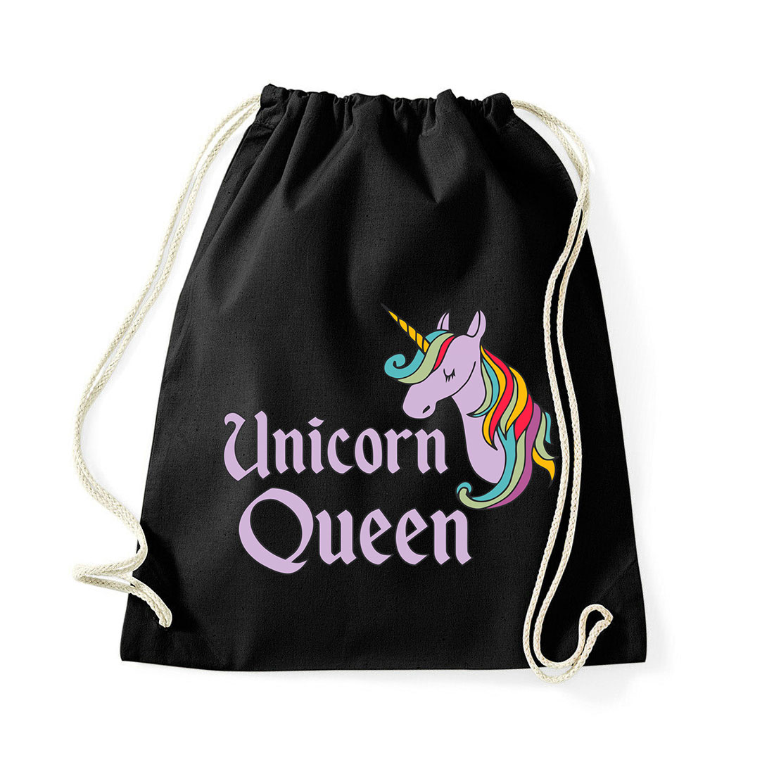 unikornis queen Fekete Tornazsák