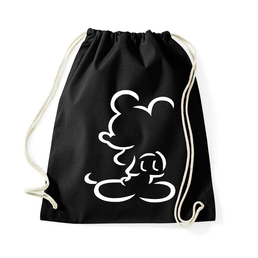 mickey egér outline Fekete Tornazsák