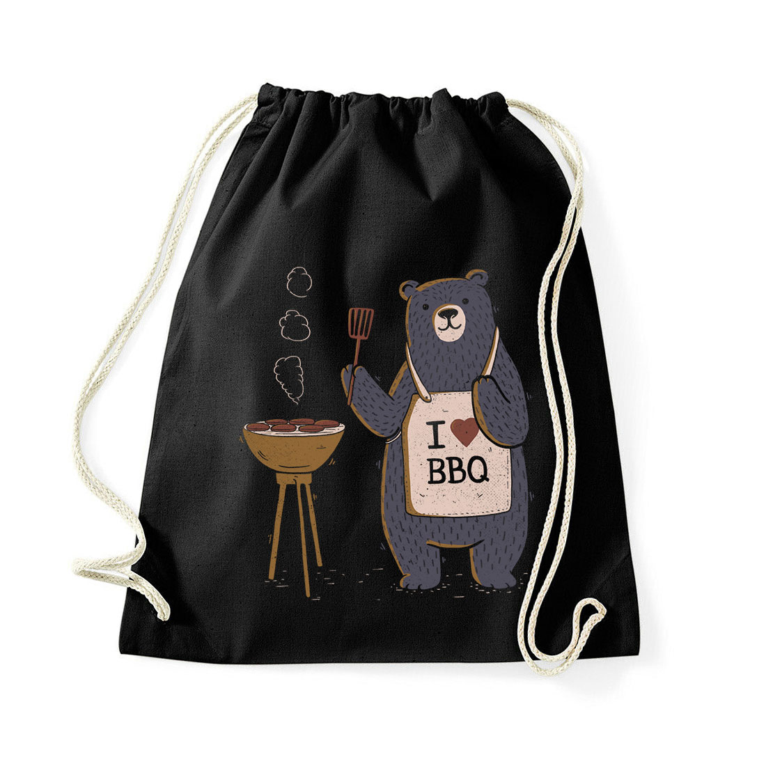 i love bbq barbecue grill grillezés Fekete Tornazsák