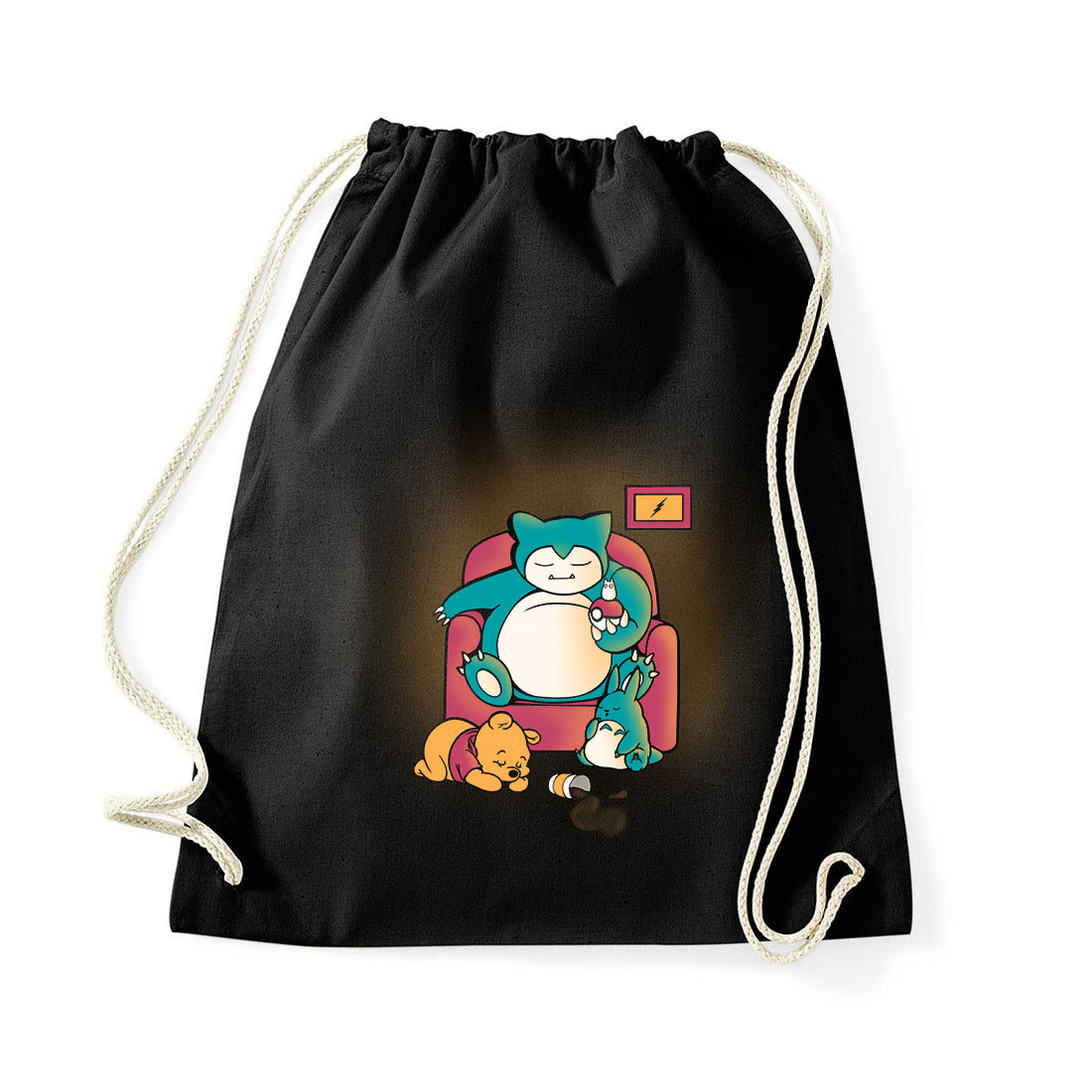 snorlax micimackó totoro Fekete Tornazsák