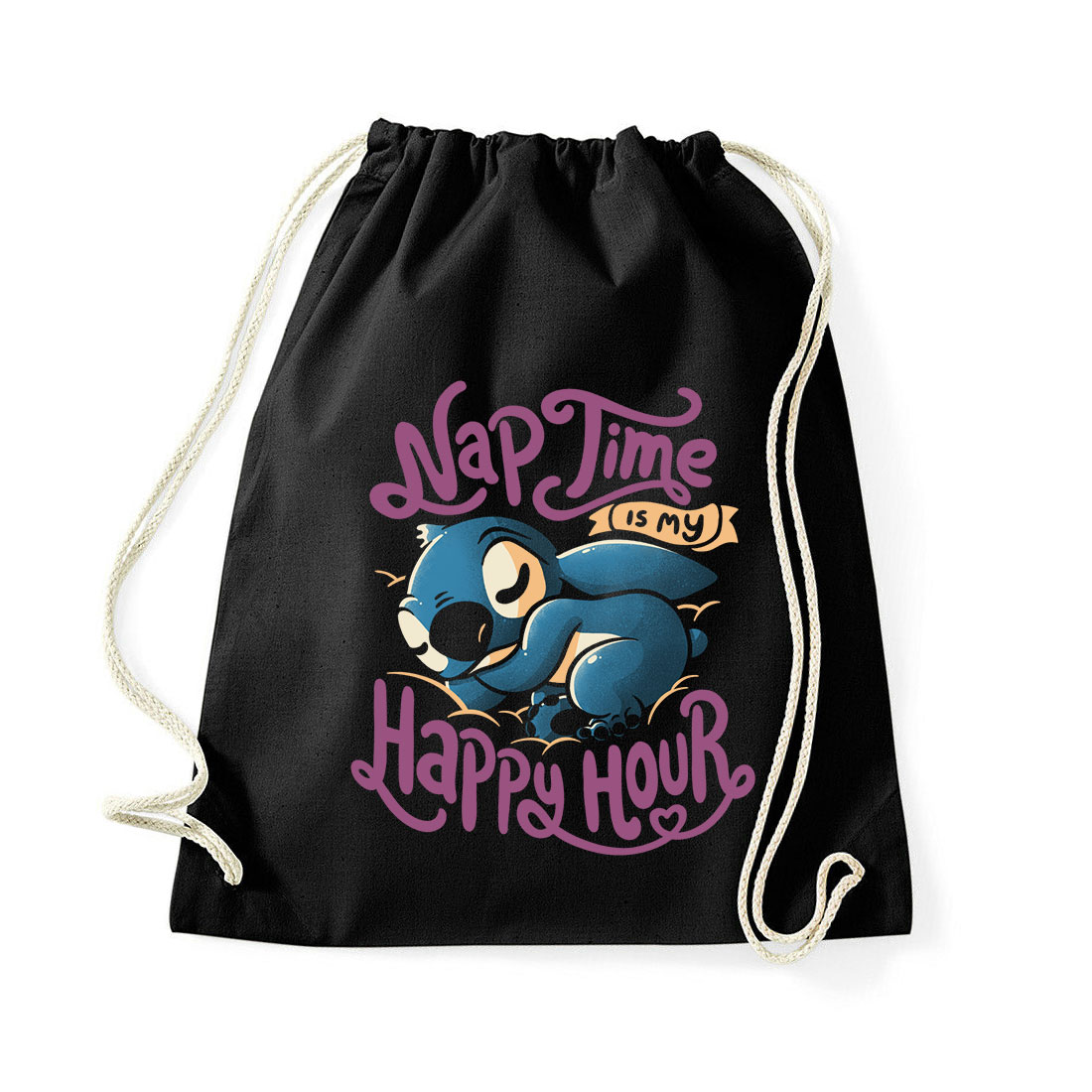 lusta alvós alvó stitch Fekete Tornazsák