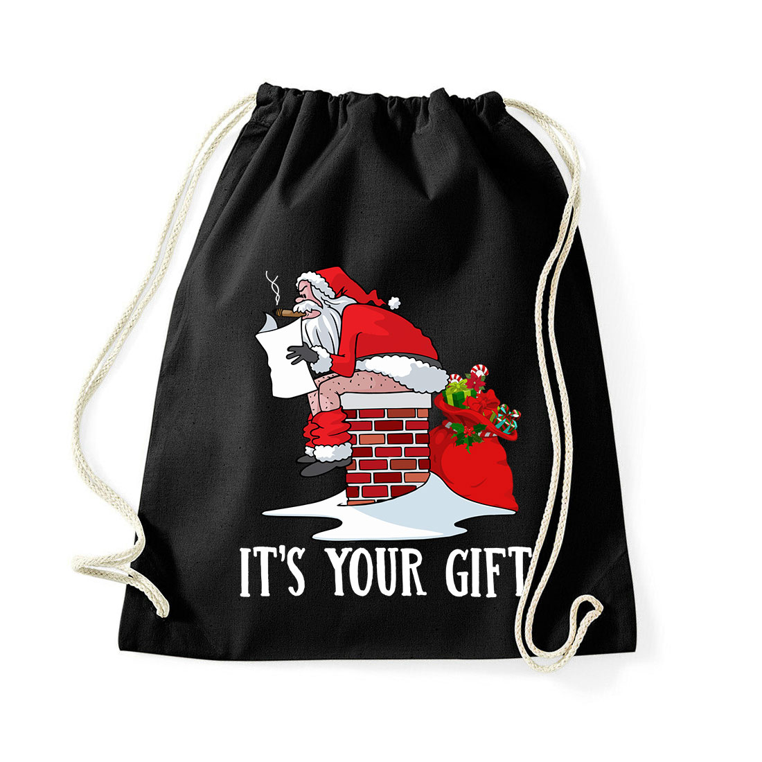 gonosz mikulás santa claus humor karácsony Fekete Tornazsák