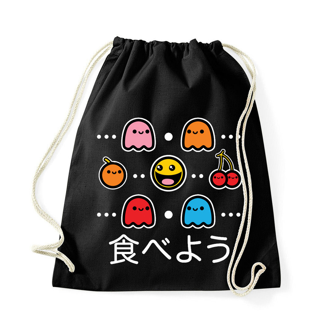 pac man japán Fekete Tornazsák