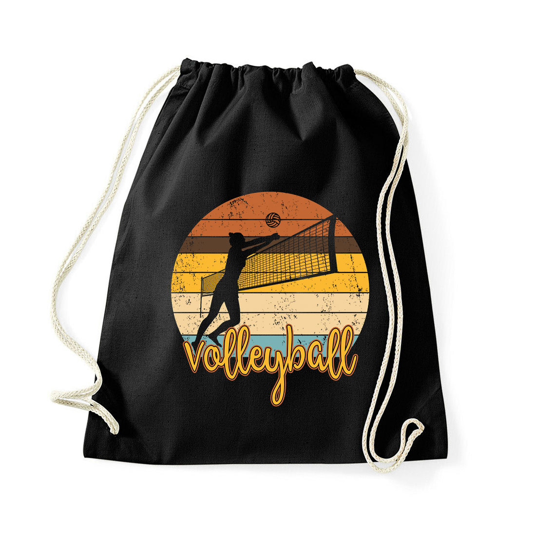 röplabda retro volleyball Fekete Tornazsák