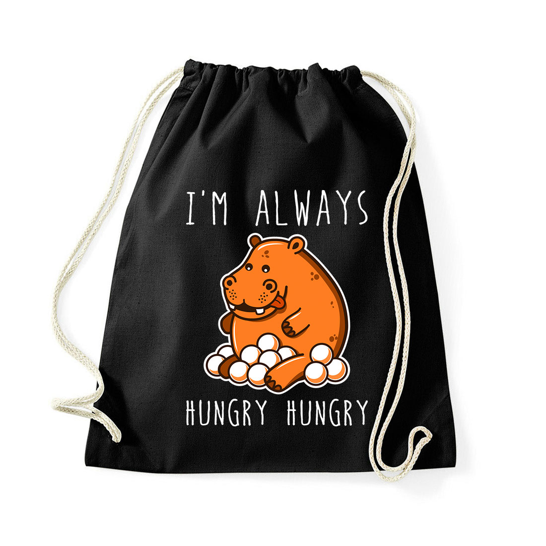 hungry hippo Fekete Tornazsák