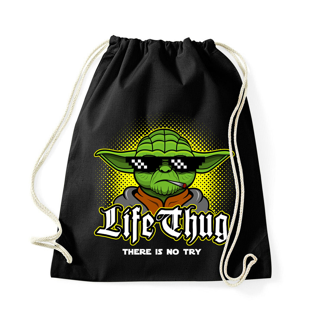 yoda humor thug life try Fekete Tornazsák