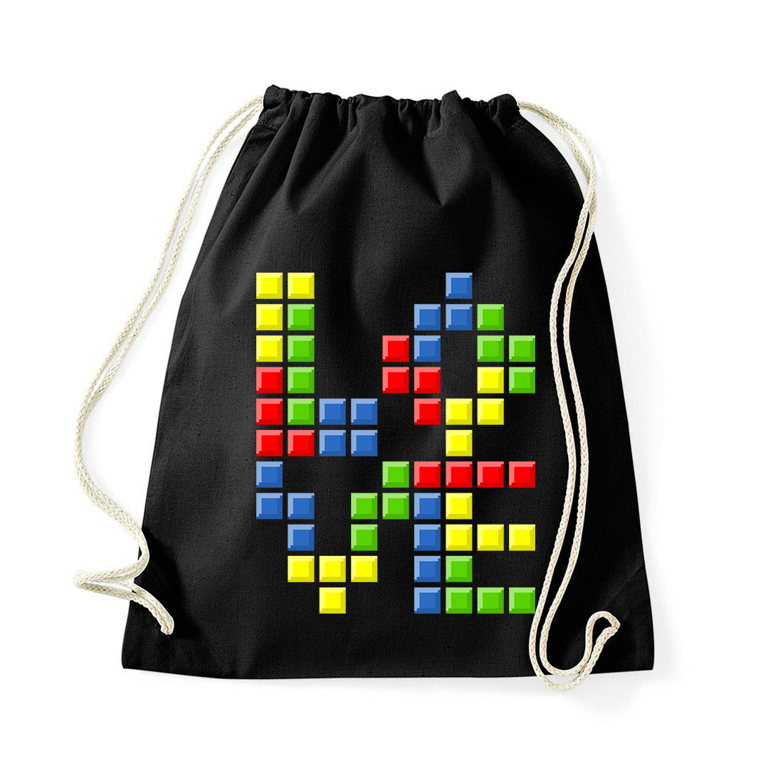 love tetris tetrisz Fekete Tornazsák