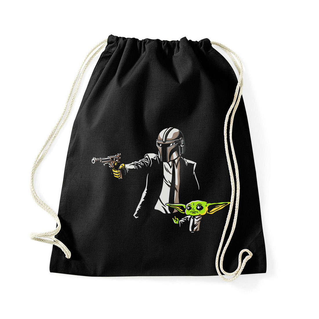 a mandalorian baba yoda baby yoda mando Fekete Tornazsák